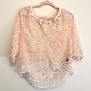 Sheer flowy hollister blouse